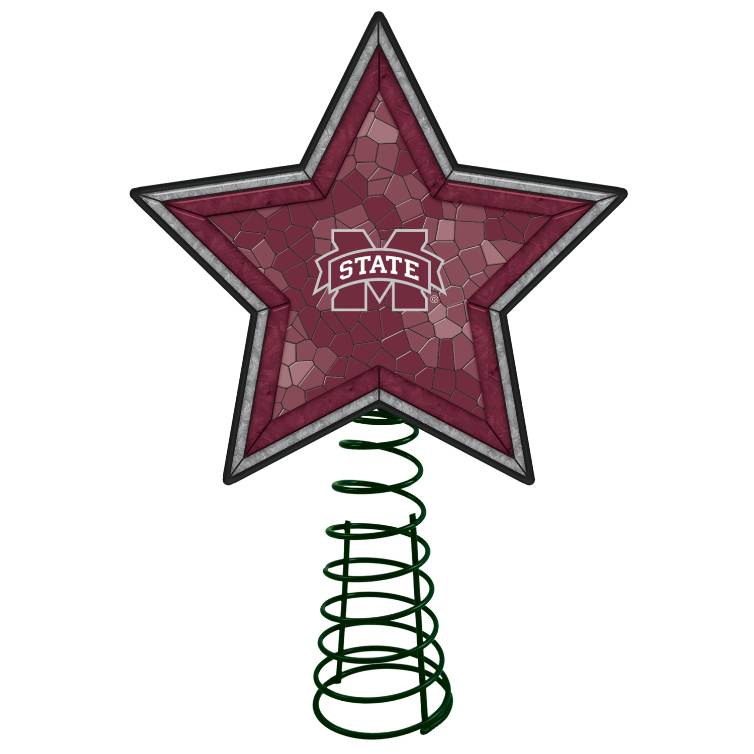 Mississippi State Bulldogs Mosaic Tree Topper
