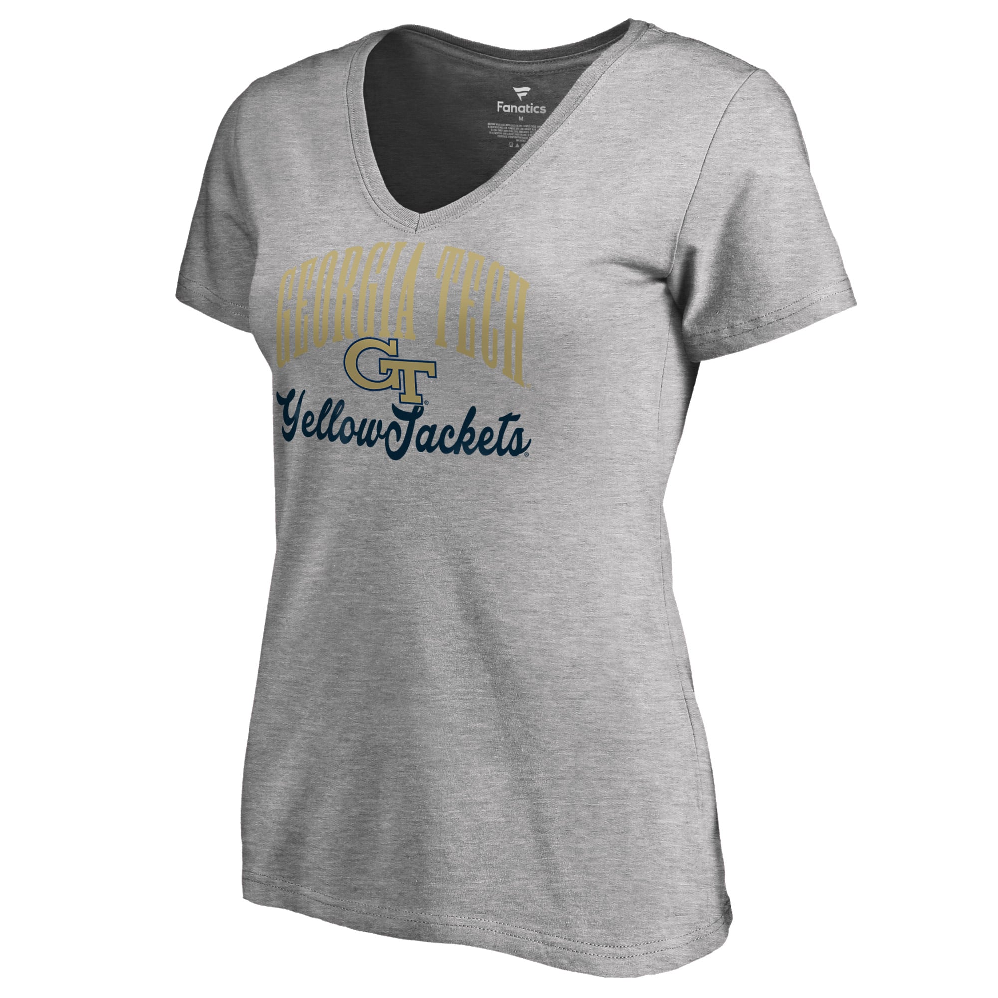 Women's Ash Georgia Tech Yellow Jackets Victory Script T-Shirt