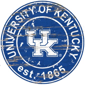 Kentucky Wildcats 23.5" Distressed Round Sign