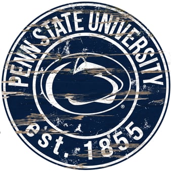 Penn State Nittany Lions 23.5" Distressed Round Sign