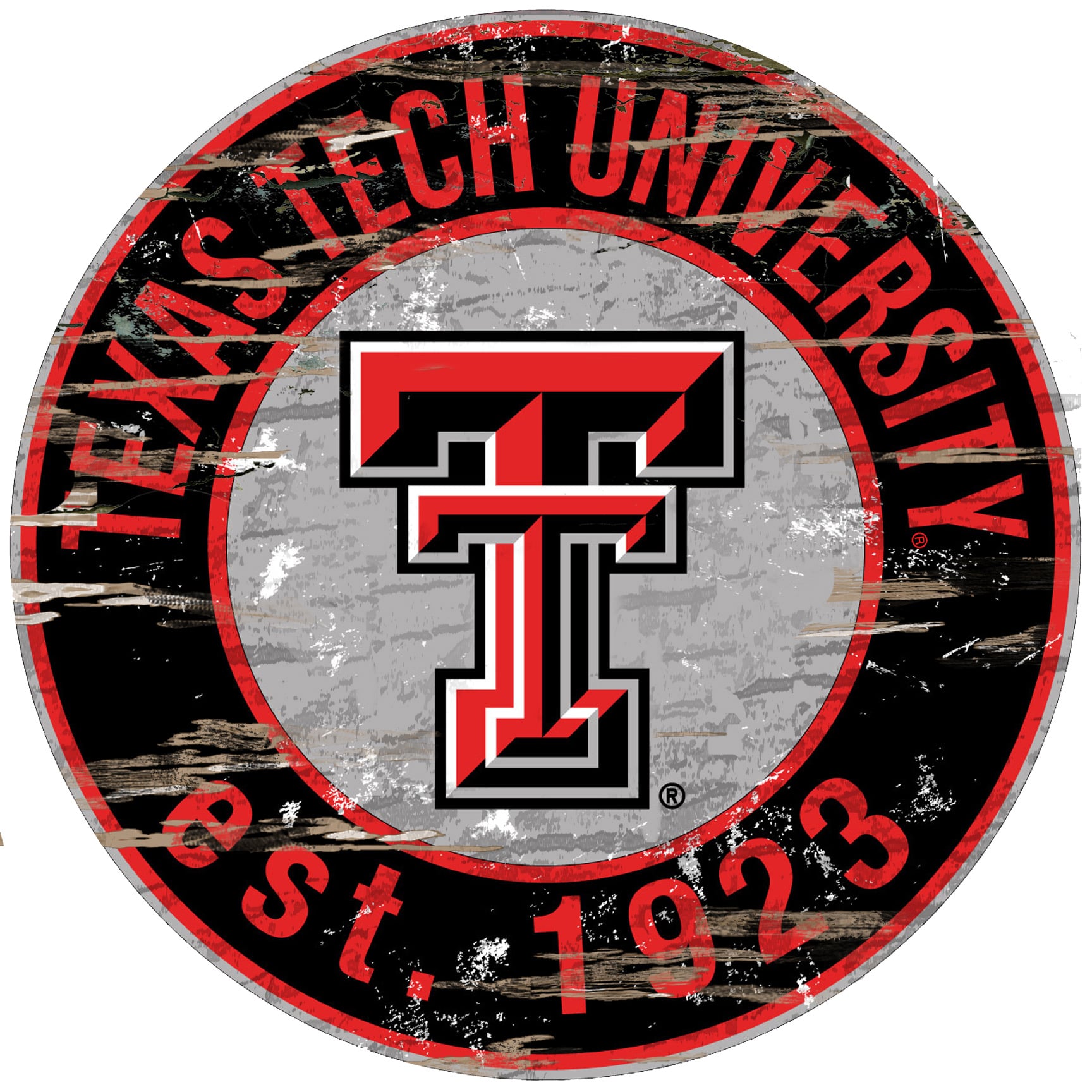 Texas Tech Red Raiders 23.5" Distressed Round Sign