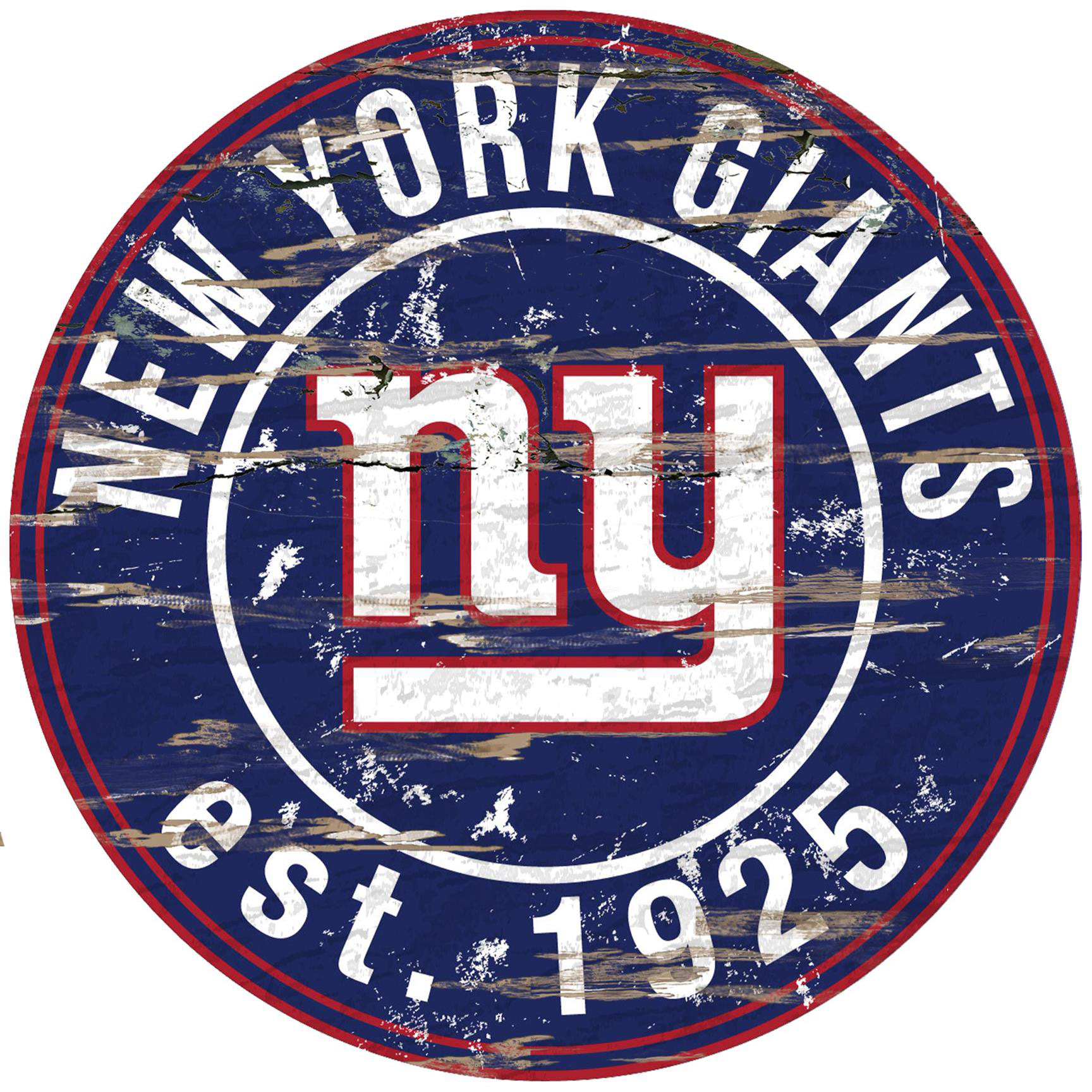 New York Giants 23.5" Distressed Round Sign