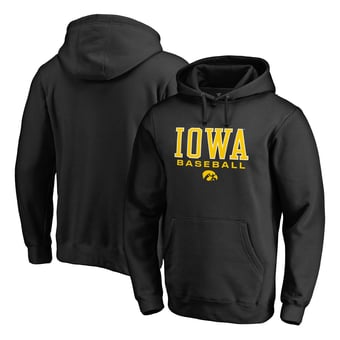 Men's Black Iowa Hawkeyes Team Unity Baseball Pullover Hoodie