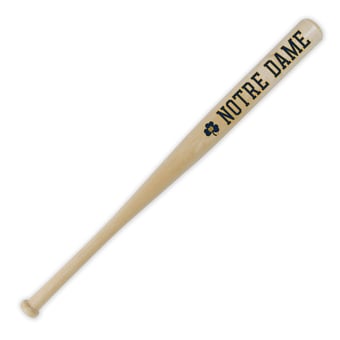 Natural Notre Dame Fighting Irish 34" Shamrock & Team Logo Wood Bat