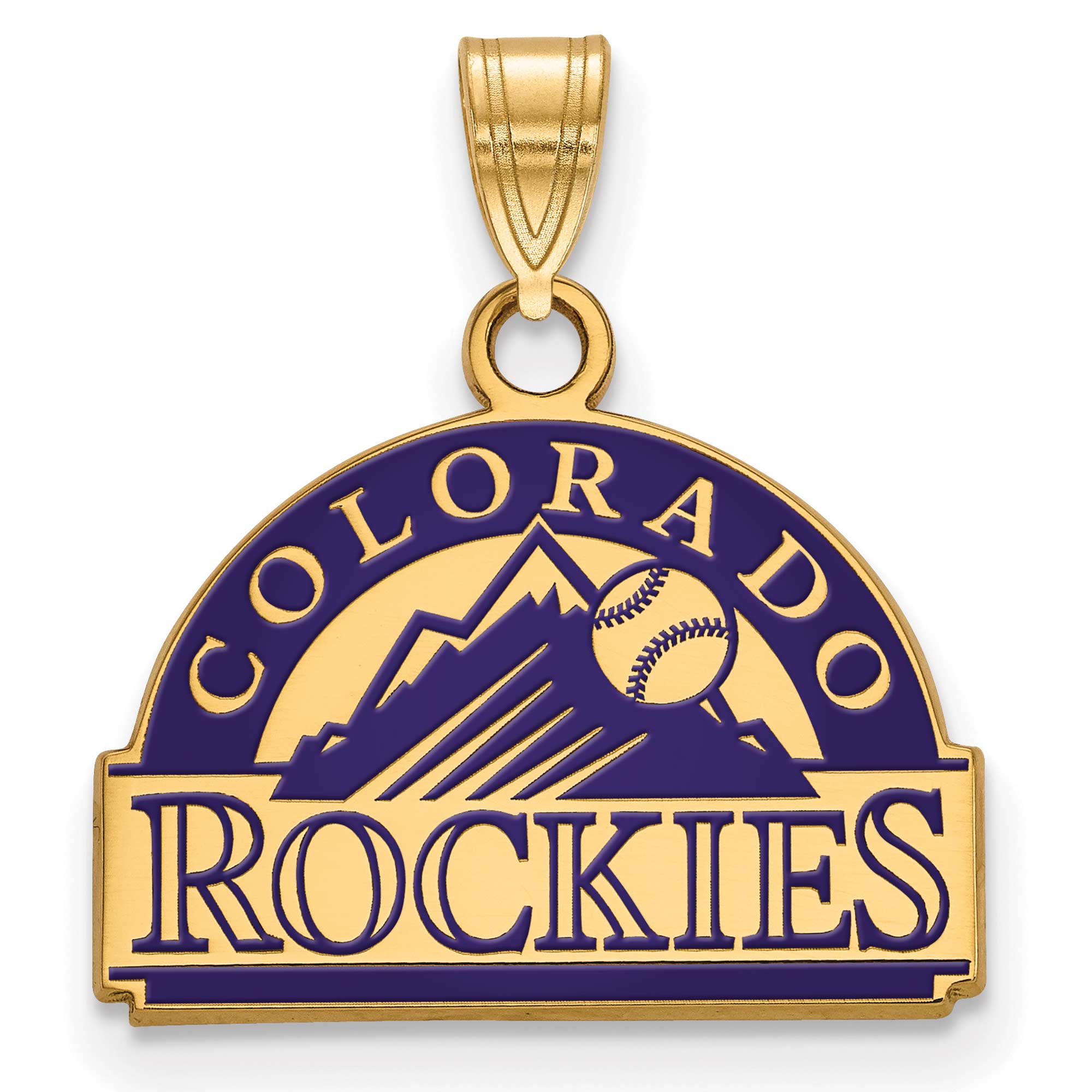 Women's Colorado Rockies Gold-Plated Enamel Pendant