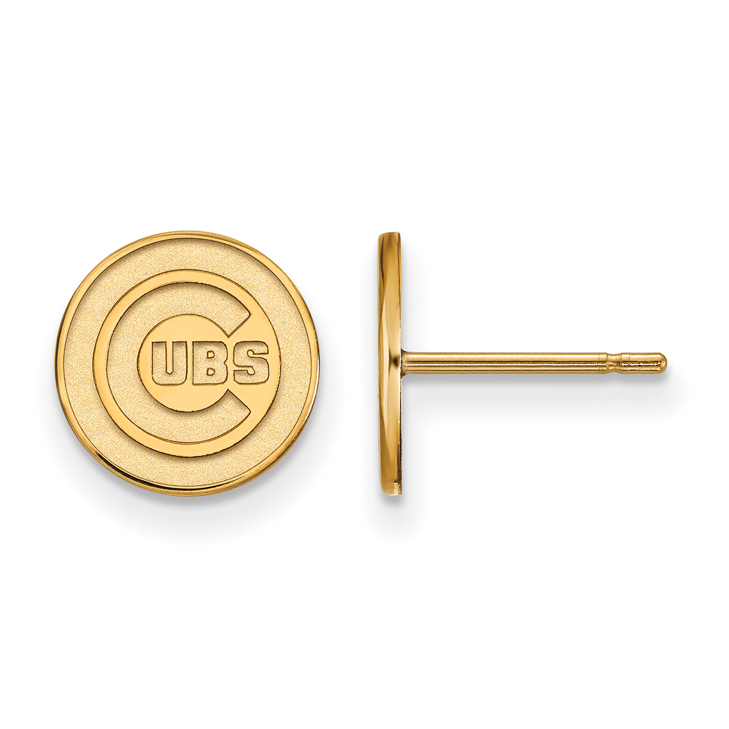 Women's Chicago Cubs Gold-Plated Small Post Earrings