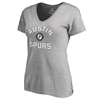 Women's Heathered Gray Austin Spurs Overtime V-Neck T-Shirt