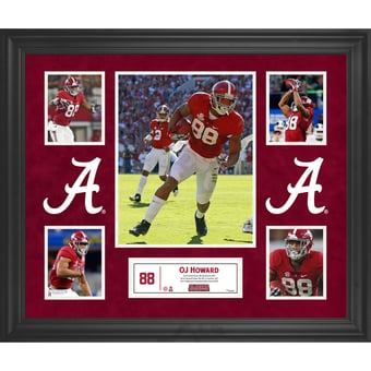 O.J. Howard Alabama Crimson Framed 23" x 27" 5-Photo Collage