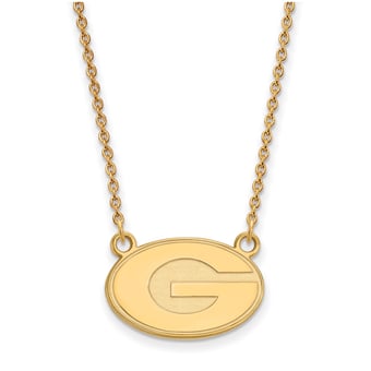 Women's Georgia Bulldogs Gold Plated Pendant Necklace