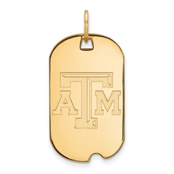 Women's Texas A&M Aggies Gold Plated Small Dog Tag