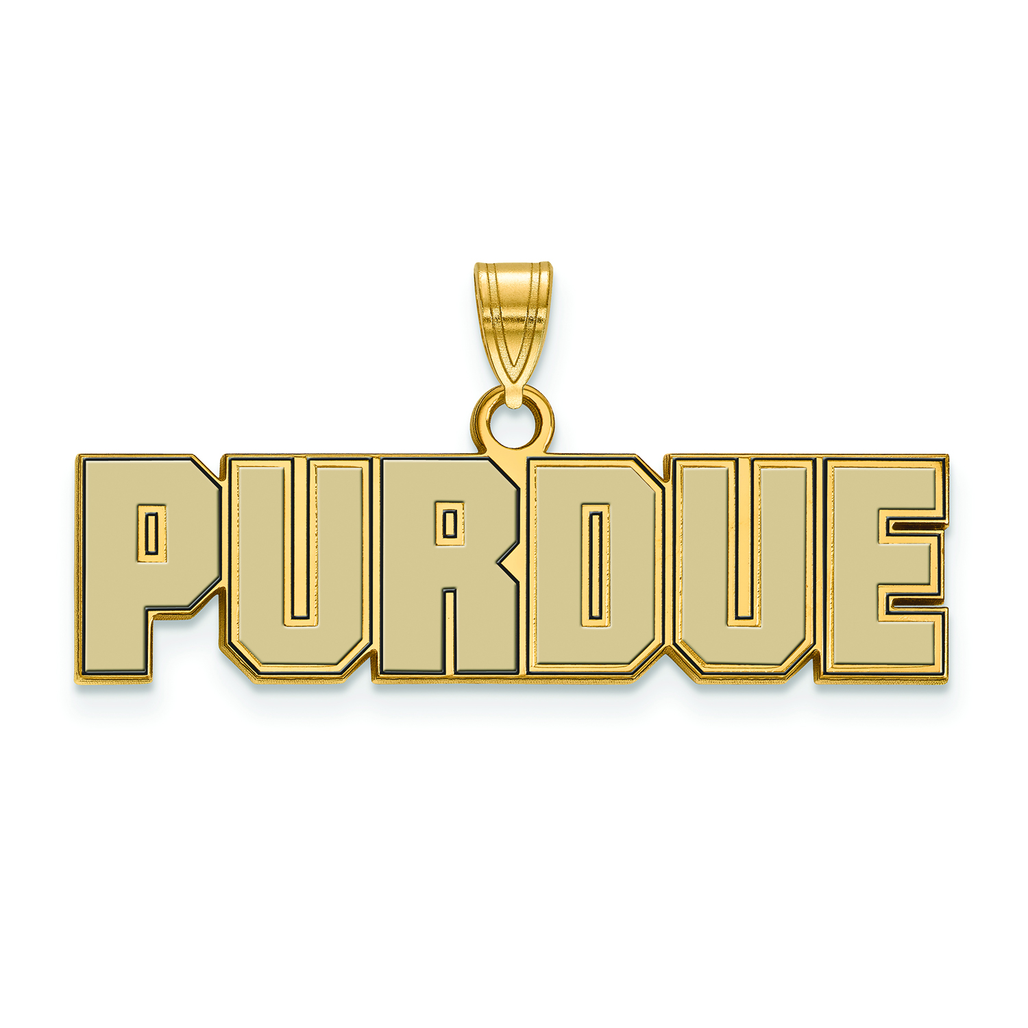 Women's Purdue Boilermakers Gold Plated Small Enamel Pendant