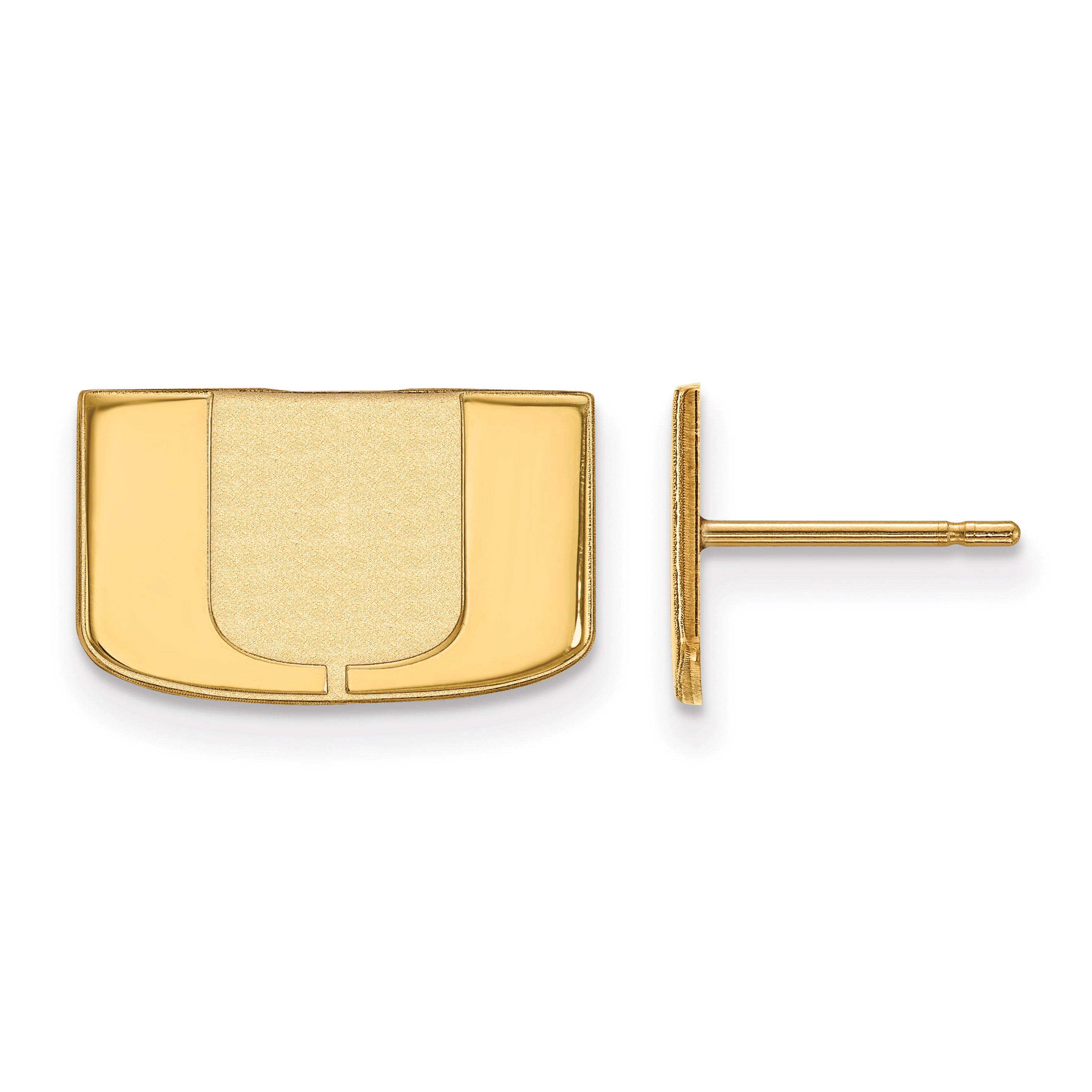 Women's Miami Hurricanes Gold Plated XS Post Earrings