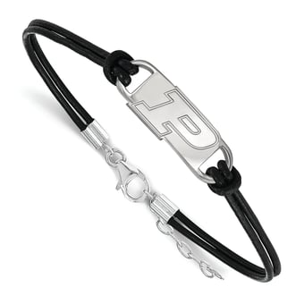 Women's Purdue Boilermakers Sterling Silver Leather Bracelet
