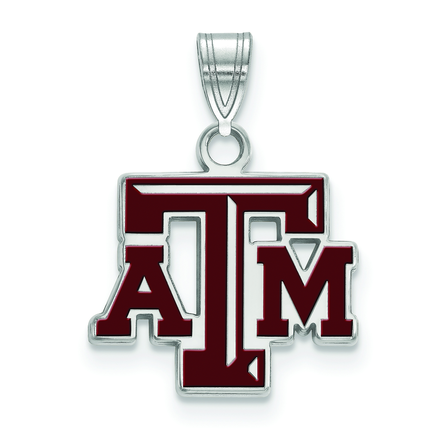 Women's Texas A&M Aggies Sterling Silver Small Enamel Pendant