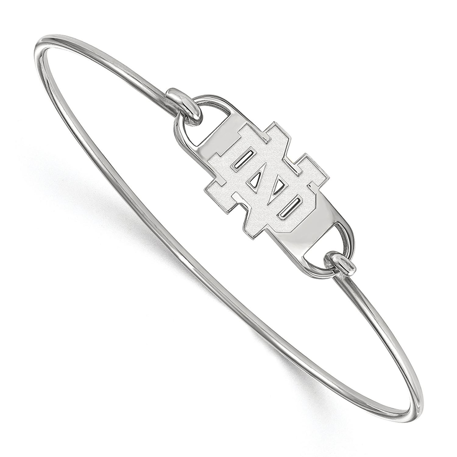 Women's Notre Dame Fighting Irish Sterling Silver Wire Bangle