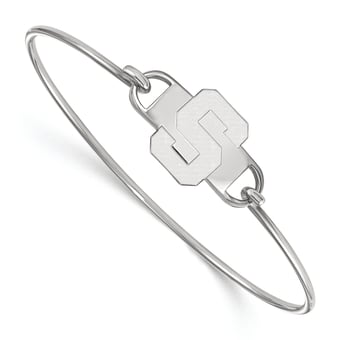 Women's Michigan State Spartans Sterling Silver Wire Bangle