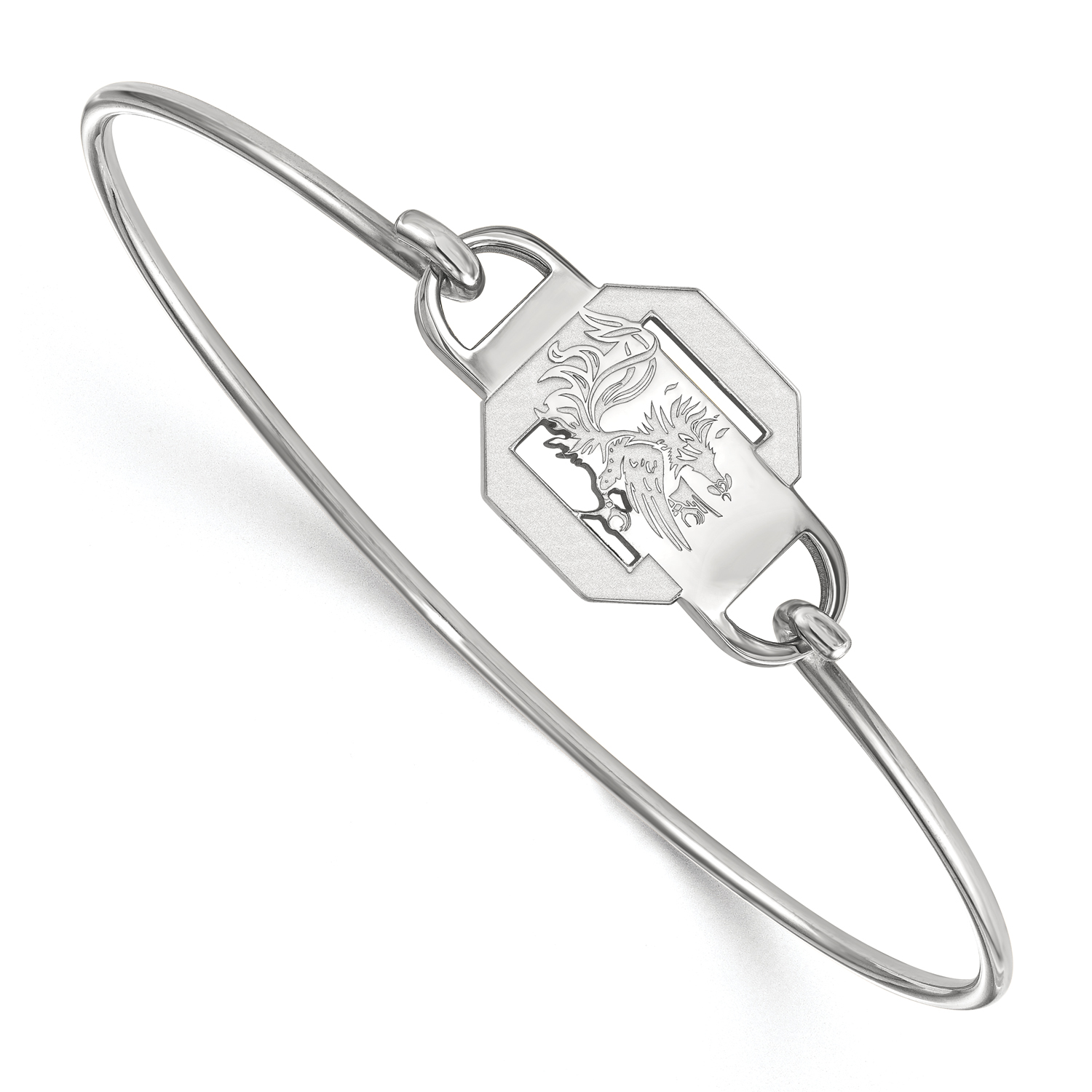 Women's South Carolina Gamecocks Sterling Silver Wire Bangle