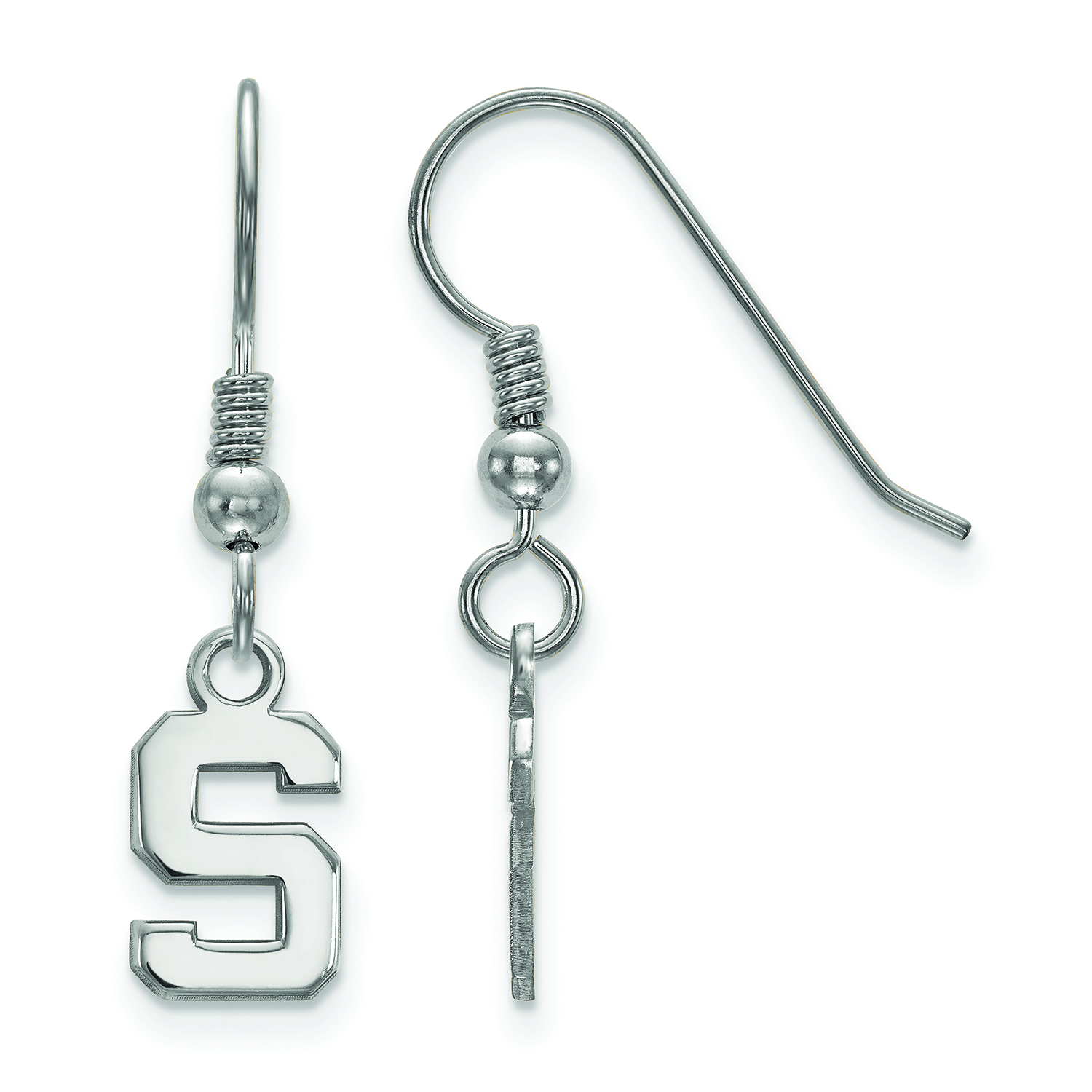 Women's Michigan State Spartans Sterling Silver XS Dangle Earrings