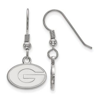 Women's Georgia Bulldogs Sterling Silver XS Dangle Earrings