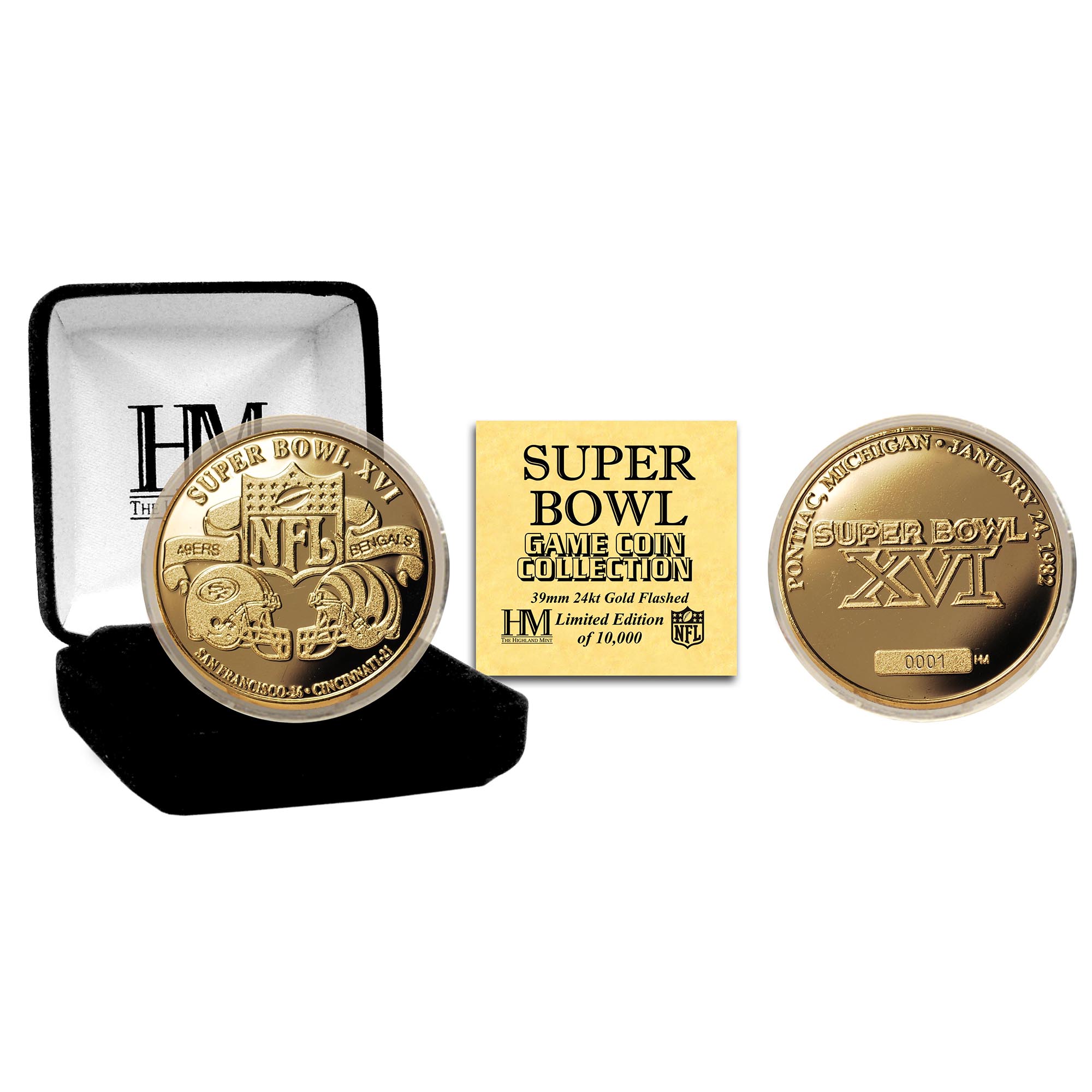 Highland Mint San Francisco 49ers Super Bowl XVI Flip Coin