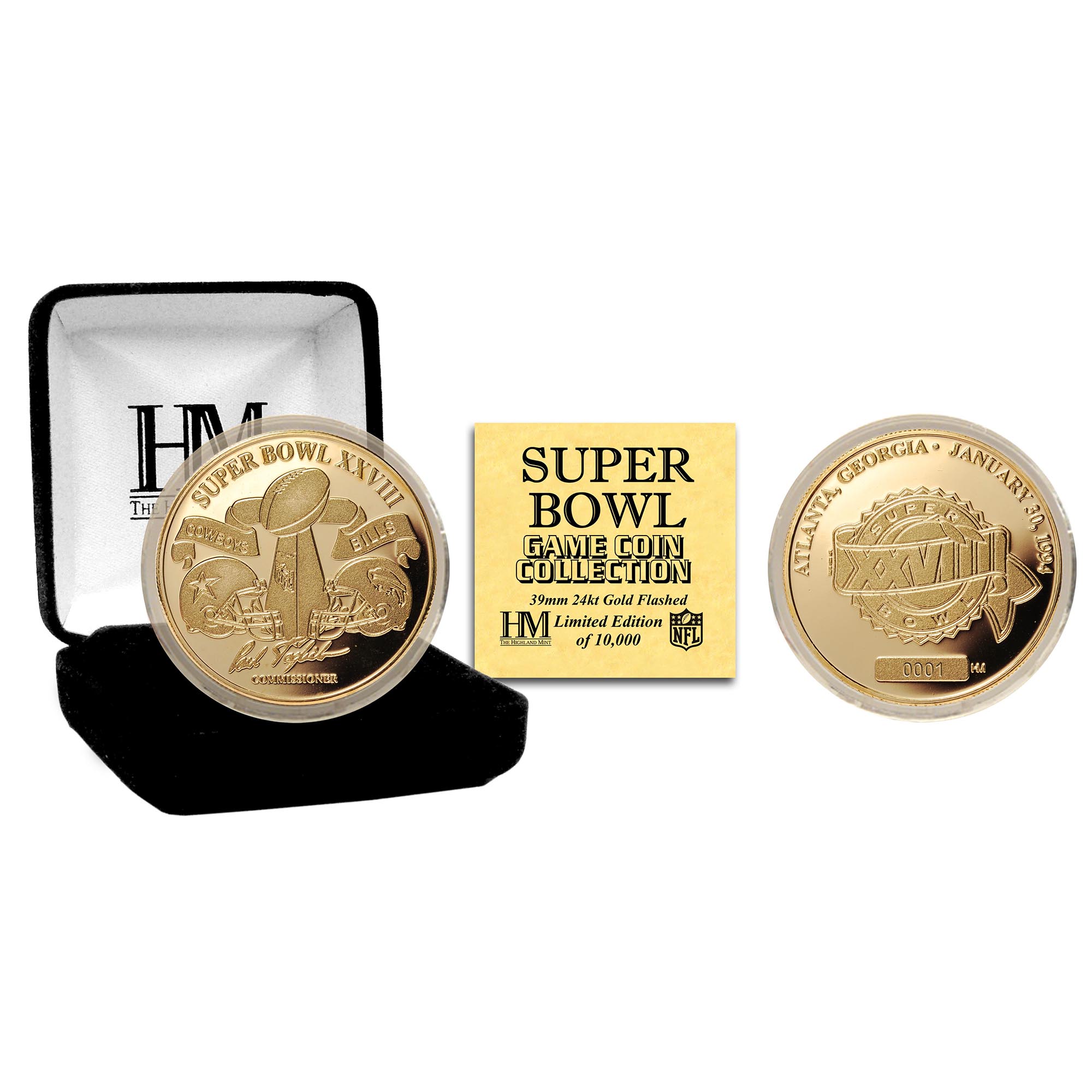 Highland Mint Dallas Cowboys Super Bowl XXVIII Flip Coin