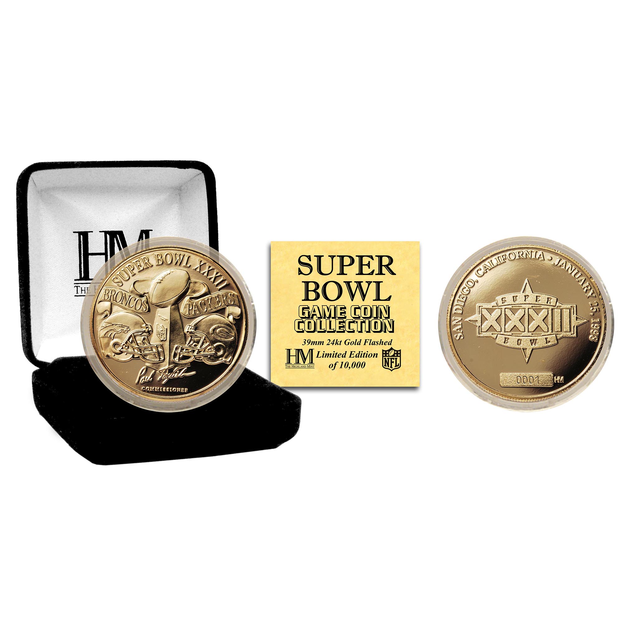 Highland Mint Denver Broncos Super Bowl XXXII Flip Coin