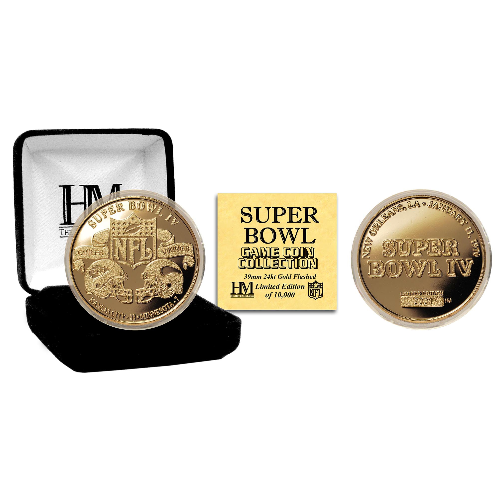 Highland Mint Kansas City Chiefs Super Bowl IV Flip Coin
