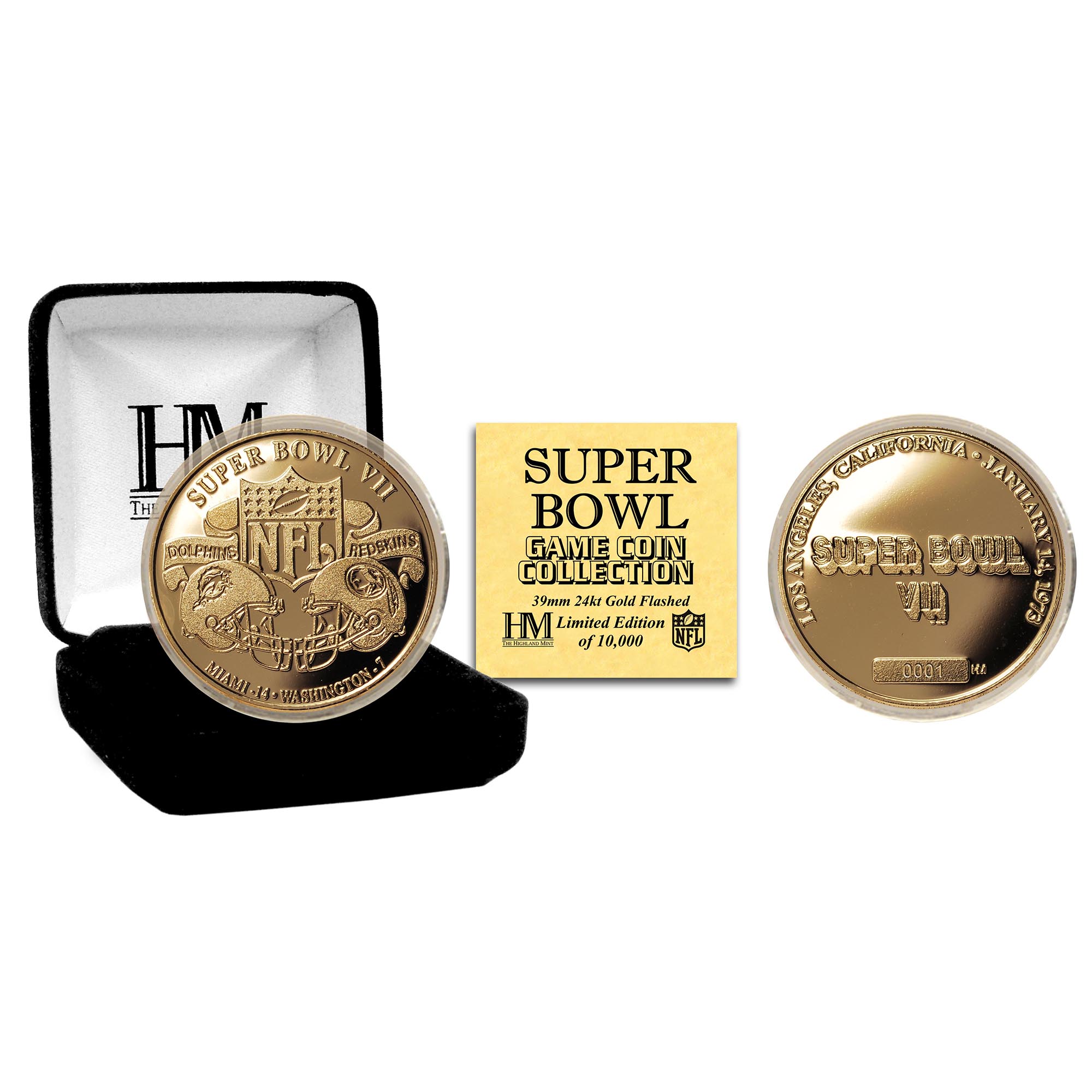 Highland Mint Miami Dolphins Super Bowl VII Flip Coin