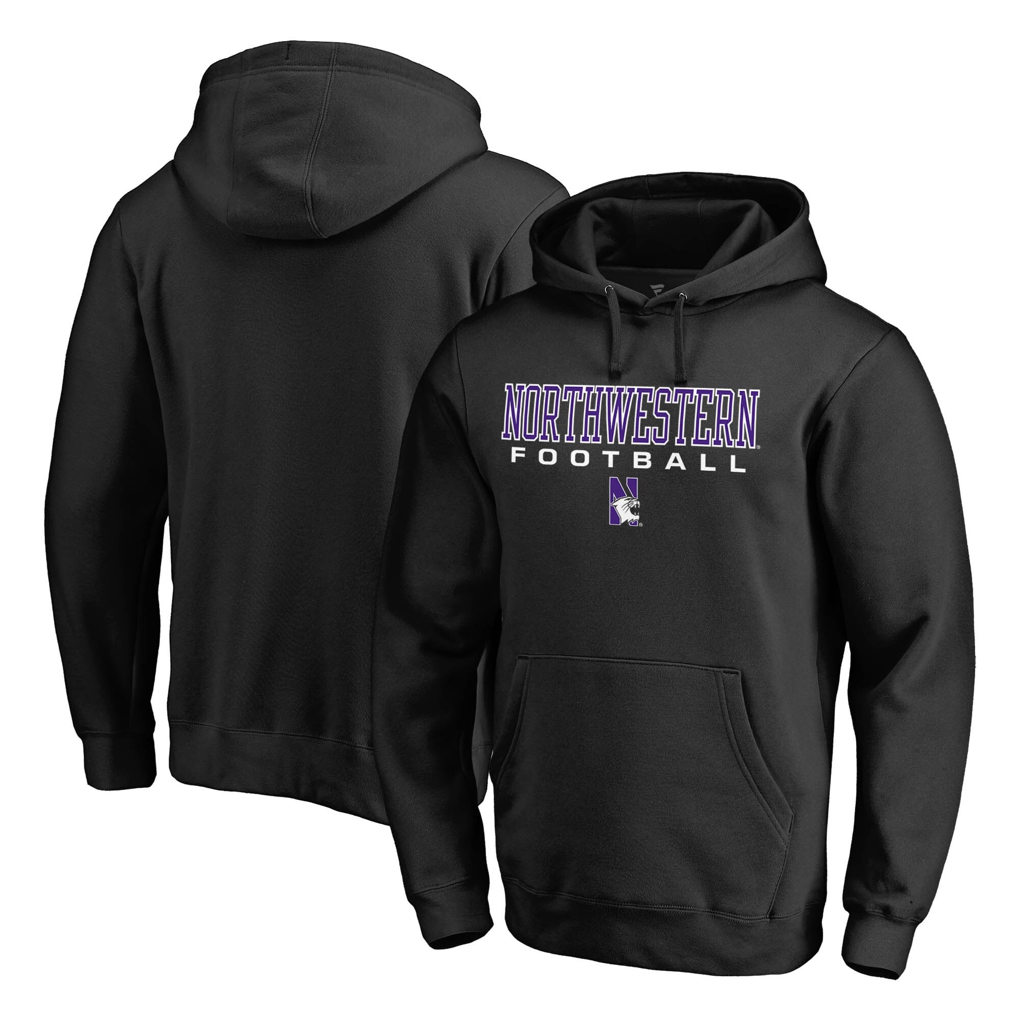 Men's Black Northwestern Wildcats Team Unity Football Pullover Hoodie