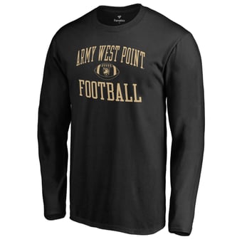 Men's Black Army Black Knights First Sprint Long Sleeve T-Shirt
