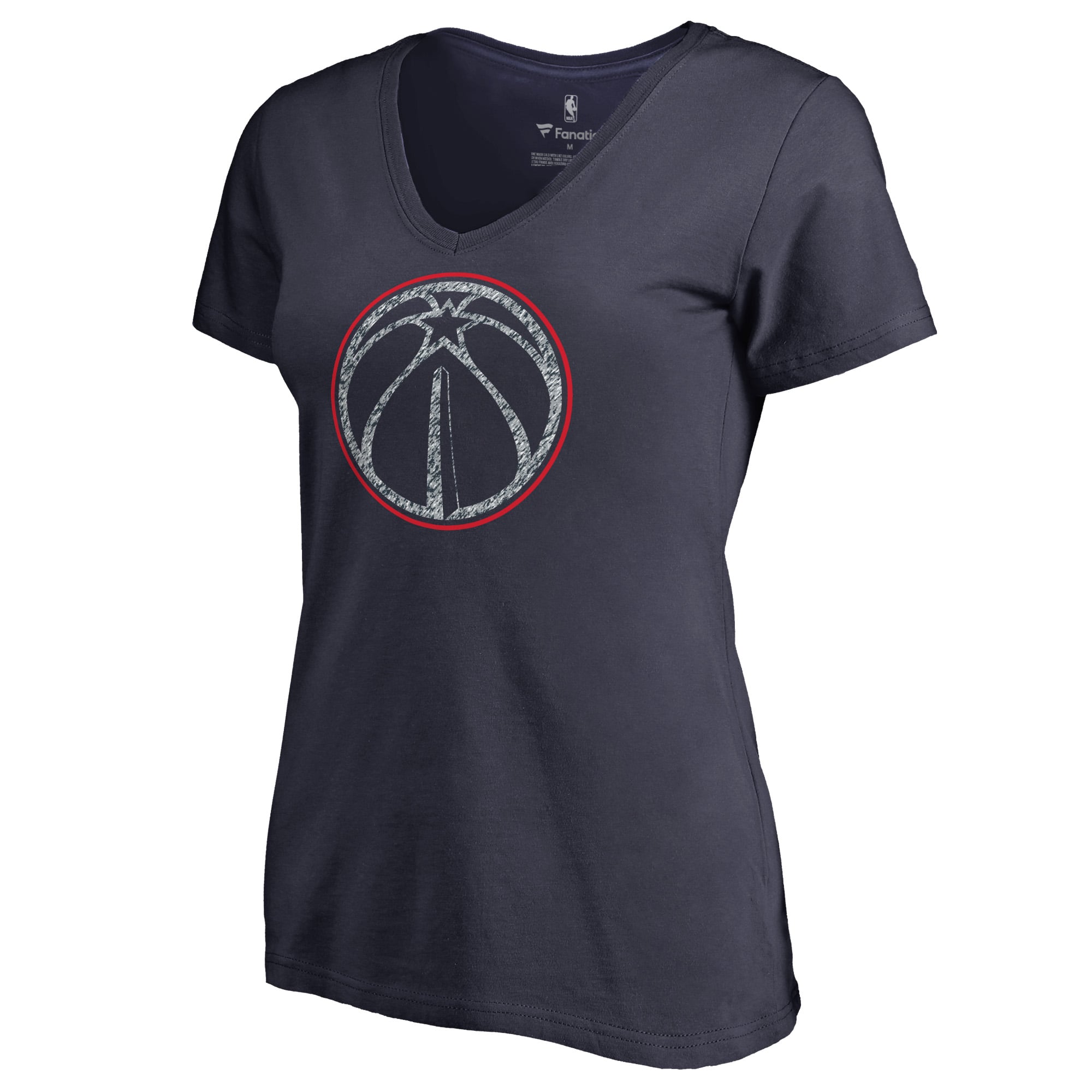 Women's Navy Washington Wizards Static Logo V-Neck T-Shirt