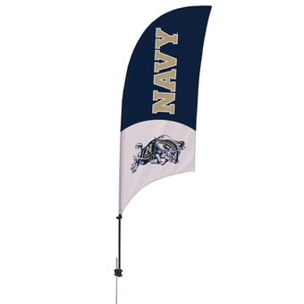 Navy Midshipmen 7.5' Mascot Razor Feather Stake Flag