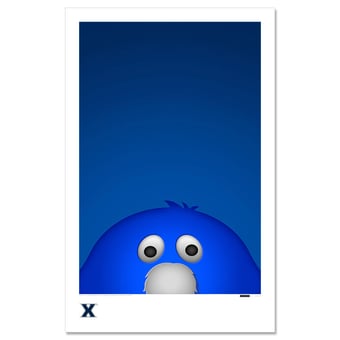 Xavier Musketeers 24" x 32" Mascot Minimalist Art Giclee