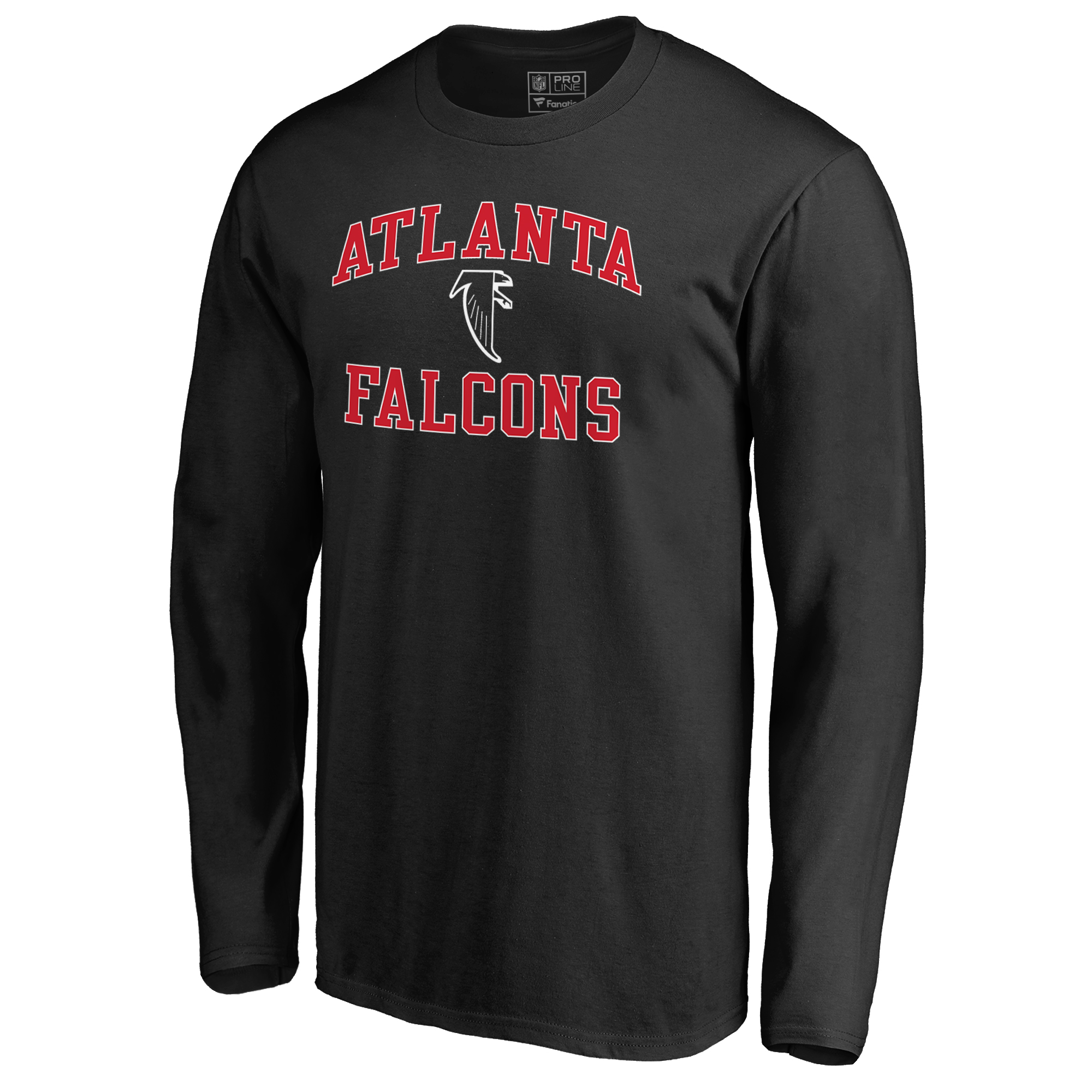 Men's Black Atlanta Falcons Vintage Collection Victory Arch Long Sleeve T-Shirt