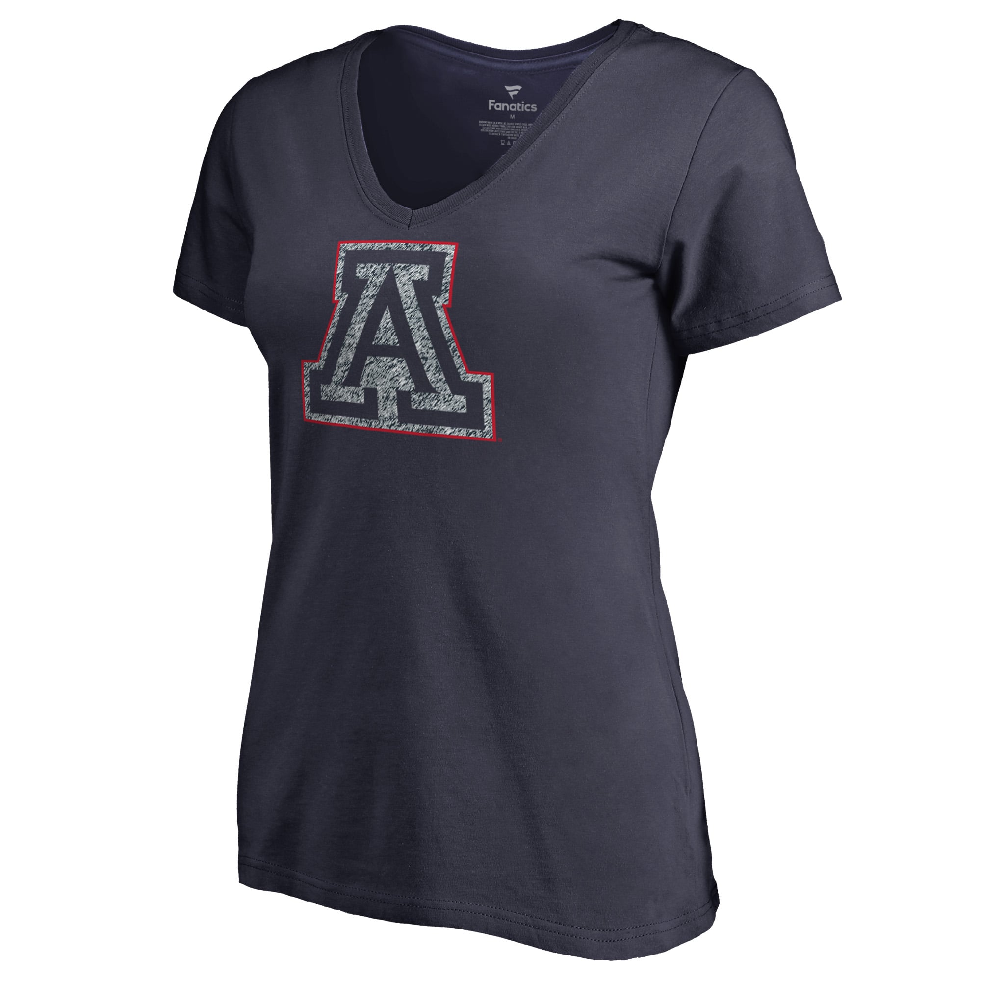 Women's Navy Arizona Wildcats Static Logo V-Neck T-Shirt
