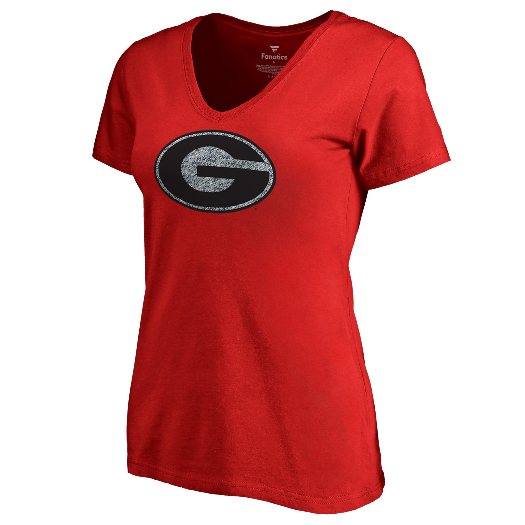 Women's Red Georgia Bulldogs Static Logo V-Neck T-Shirt