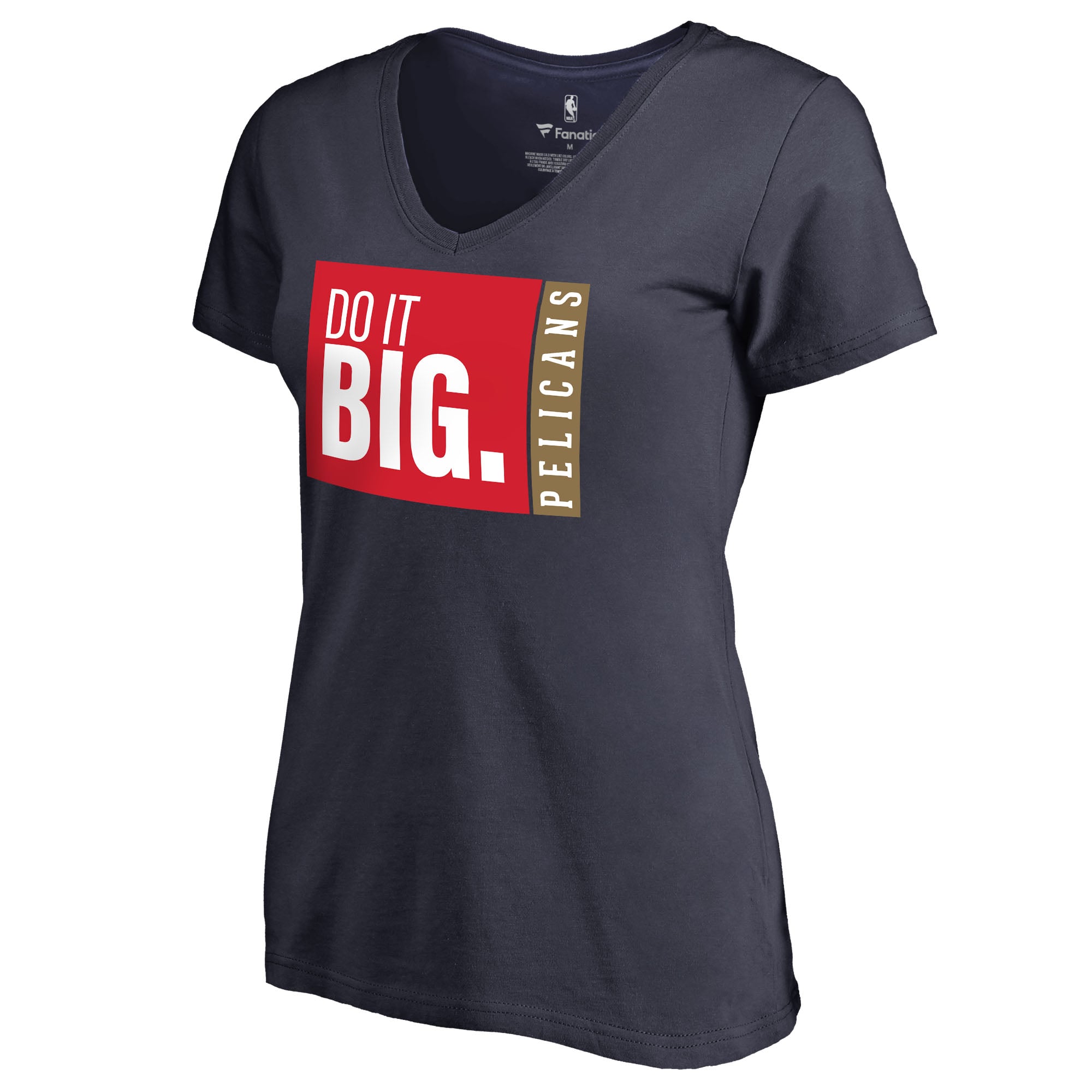 Women's Navy New Orleans Pelicans Do It Big V-Neck T-Shirt