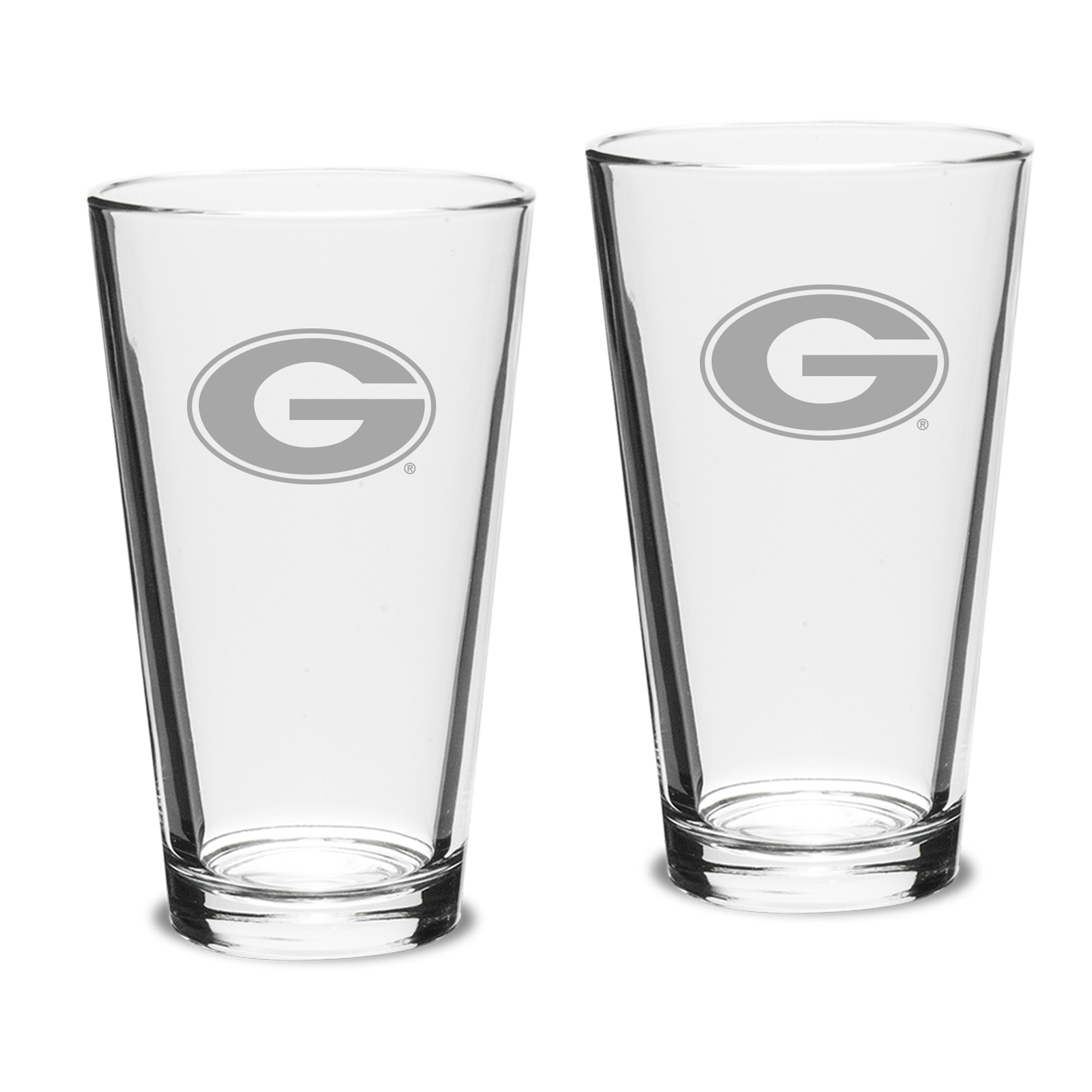Georgia Bulldogs Set of 2 Pub Mixing Glasses