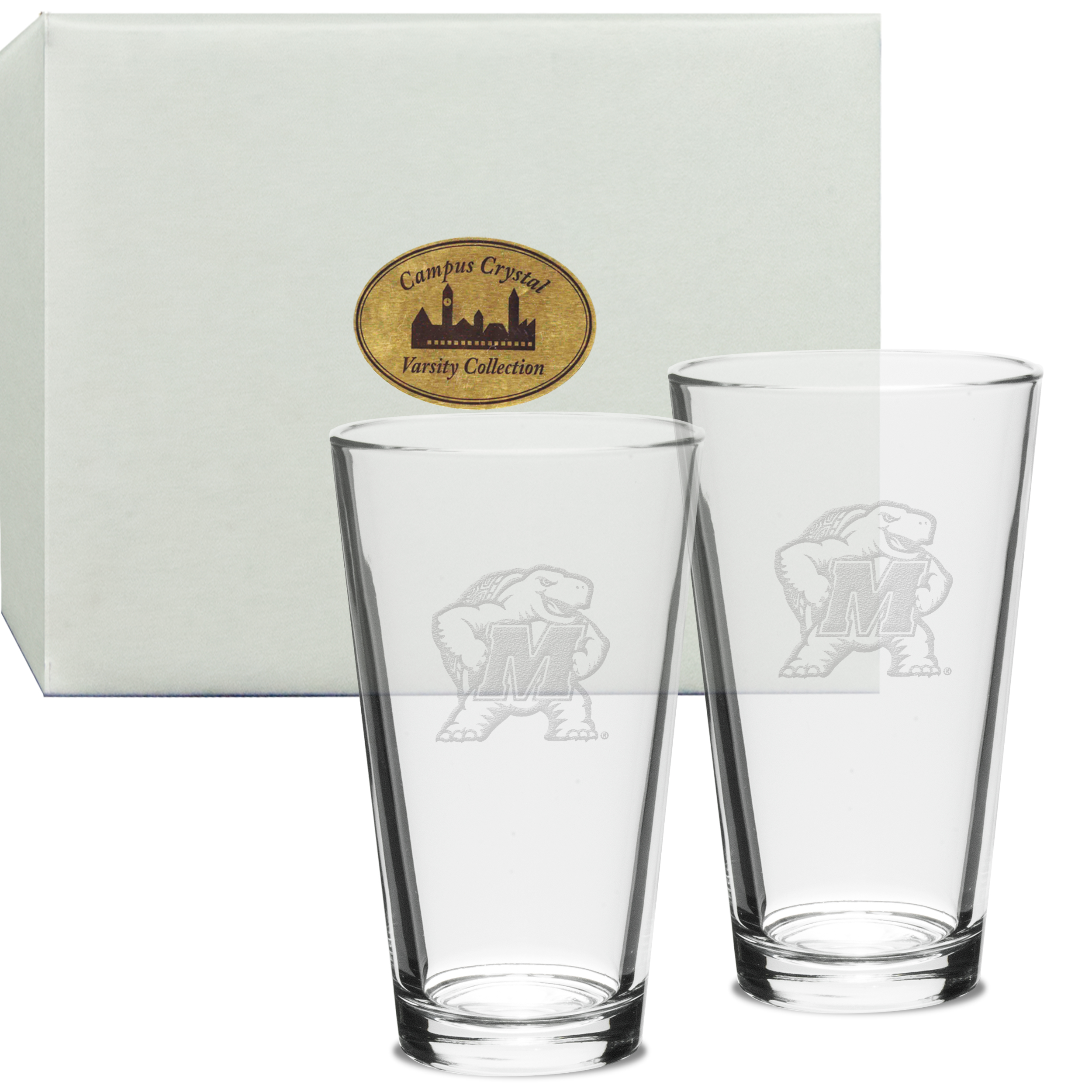 Maryland Terrapins Set of 2 Pub Mixing Glasses