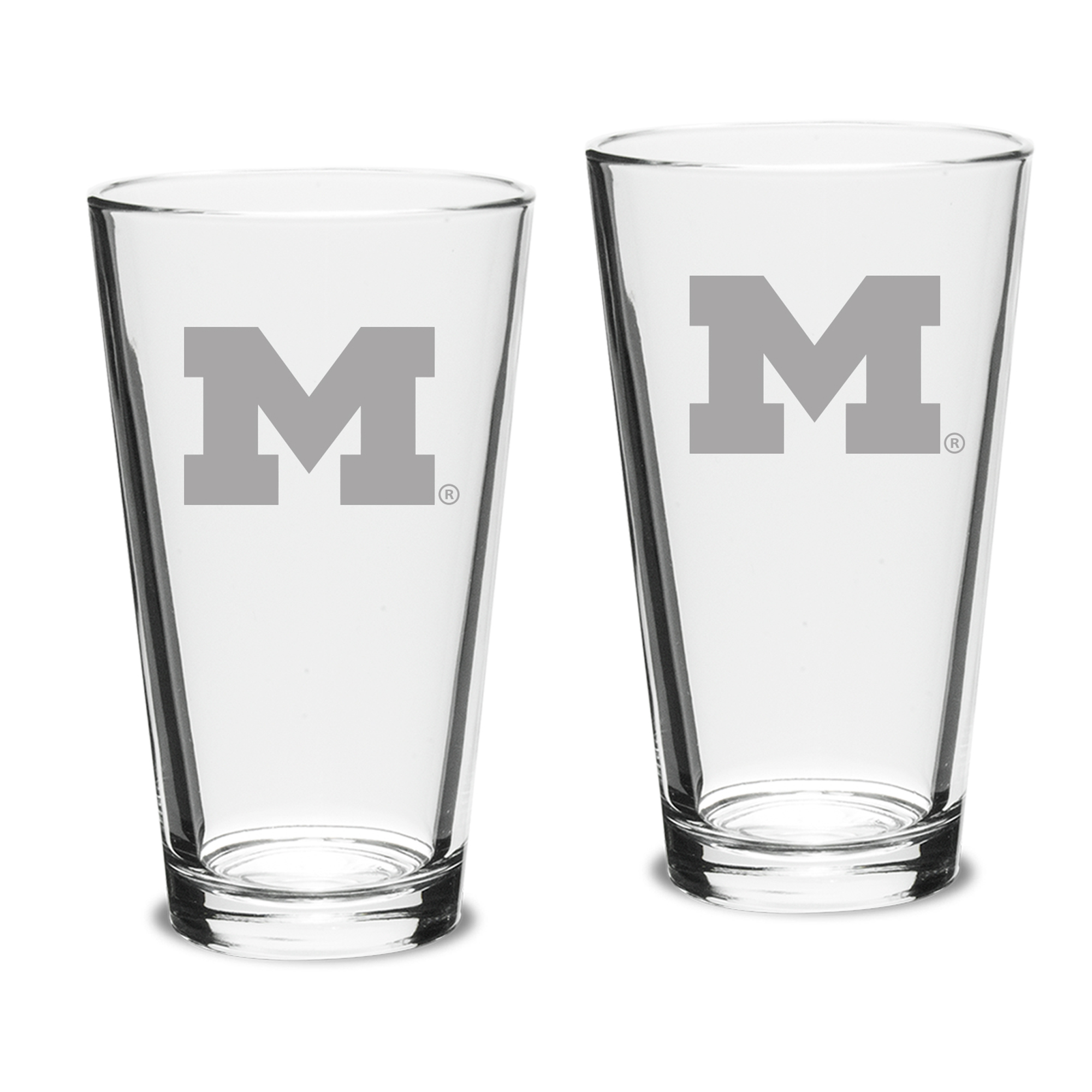 Michigan Wolverines Set of 2 Pub Mixing Glasses
