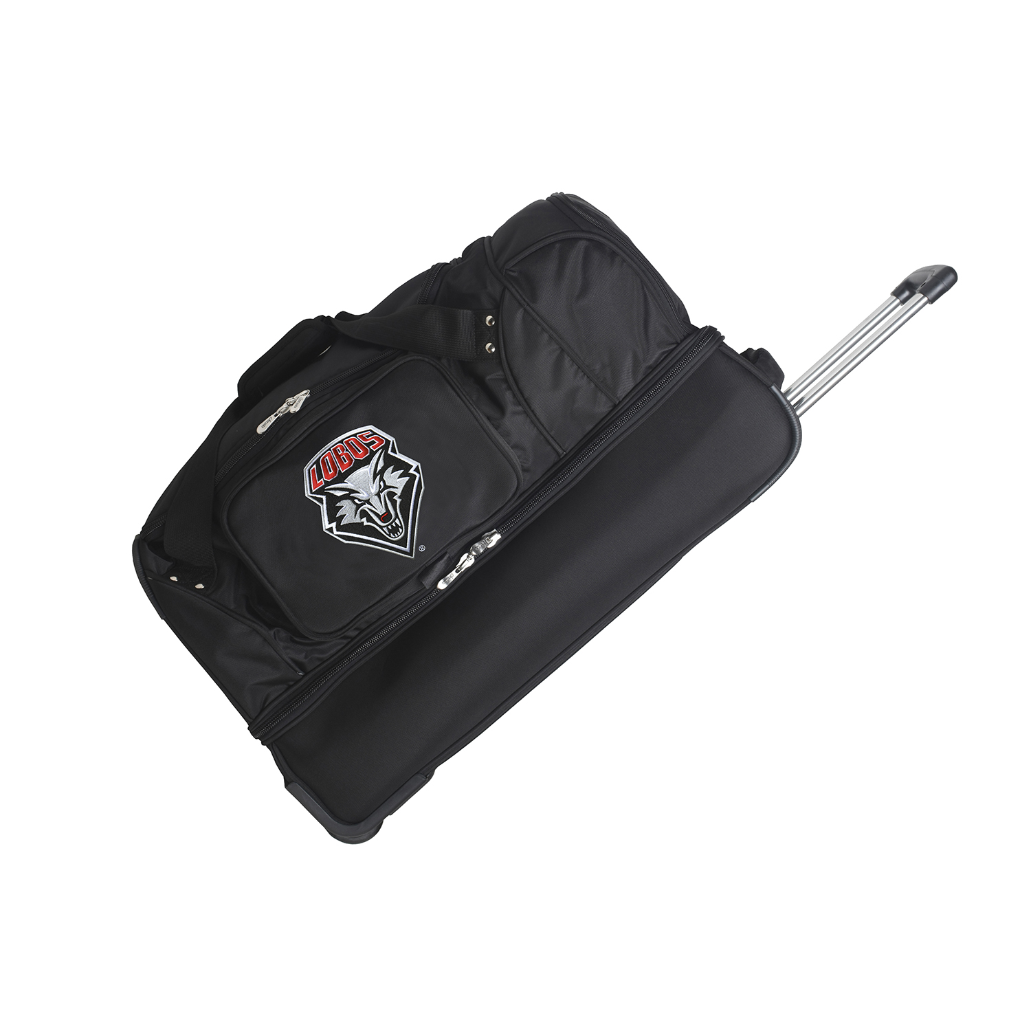MOJO New Mexico Lobos Black 27'' 2-Wheel Drop Bottom Rolling Duffel Bag