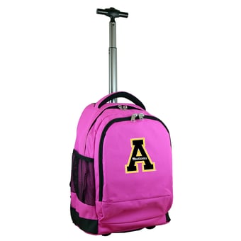 MOJO Pink Appalachian State Mountaineers 19'' Premium Wheeled Backpack
