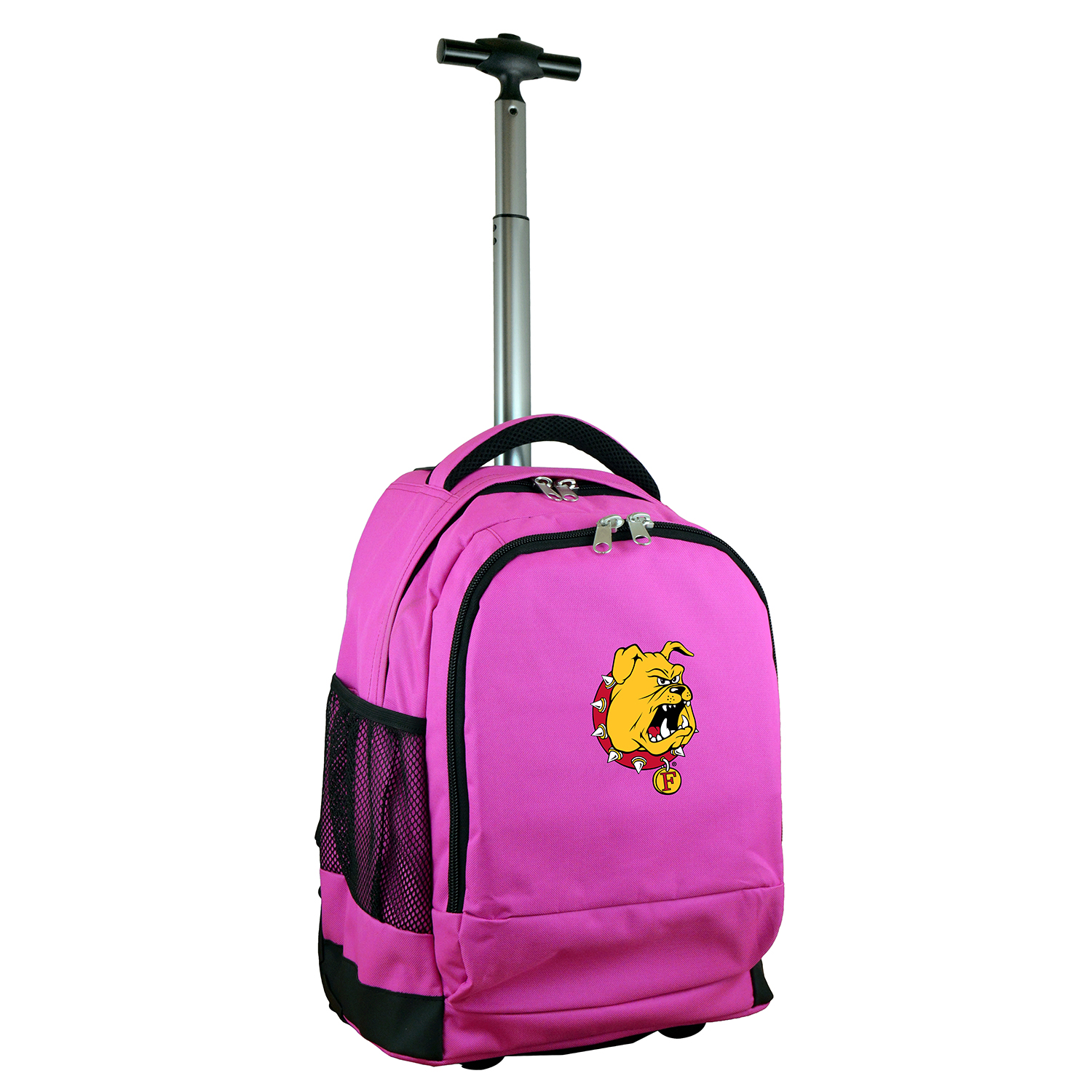 MOJO Pink Ferris State Bulldogs 19'' Premium Wheeled Backpack