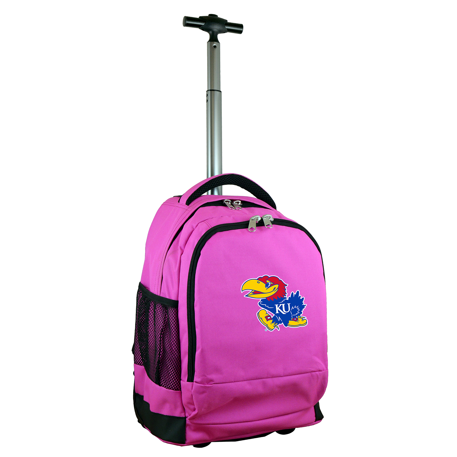 MOJO Pink Kansas Jayhawks 19'' Premium Wheeled Backpack