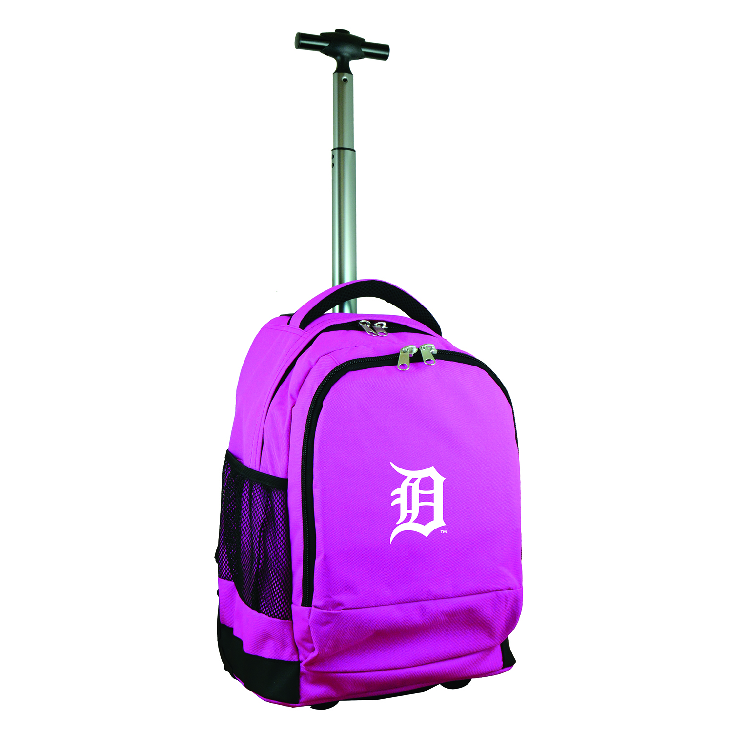 MOJO Pink Detroit Tigers 19'' Premium Wheeled Backpack