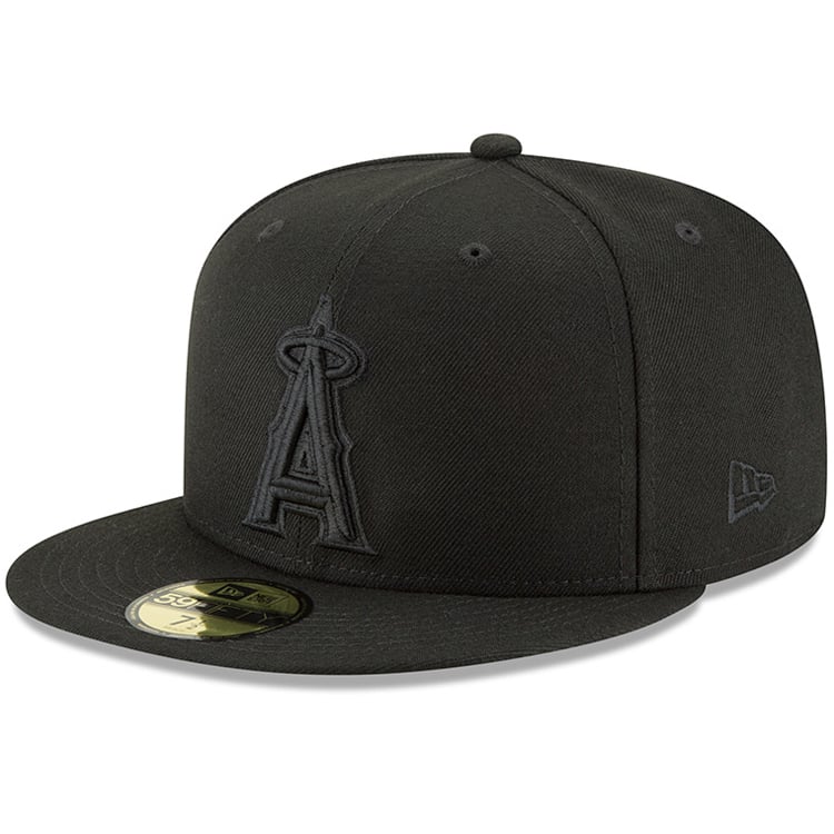 Men's New Era Black Los Angeles Angels Primary Logo Basic 59FIFTY Fitted Hat