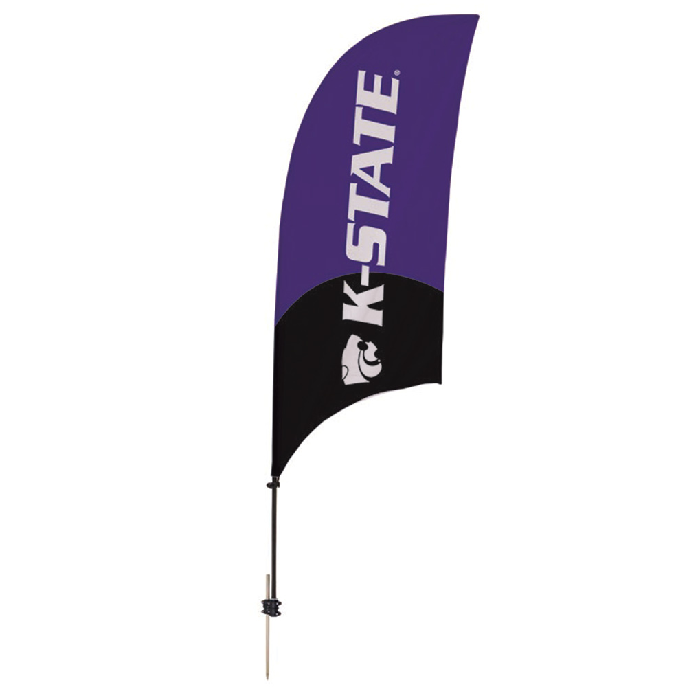 Kansas State Wildcats 7.5' Two-Tone Razor Feather Stake Flag