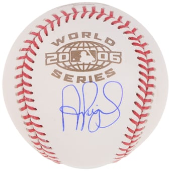 Albert Pujols St. Louis Cardinals Autographed World Series Logo Baseball