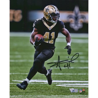 Alvin Kamara New Orleans Saints Autographed 8" x 10" Black Vertical Photograph