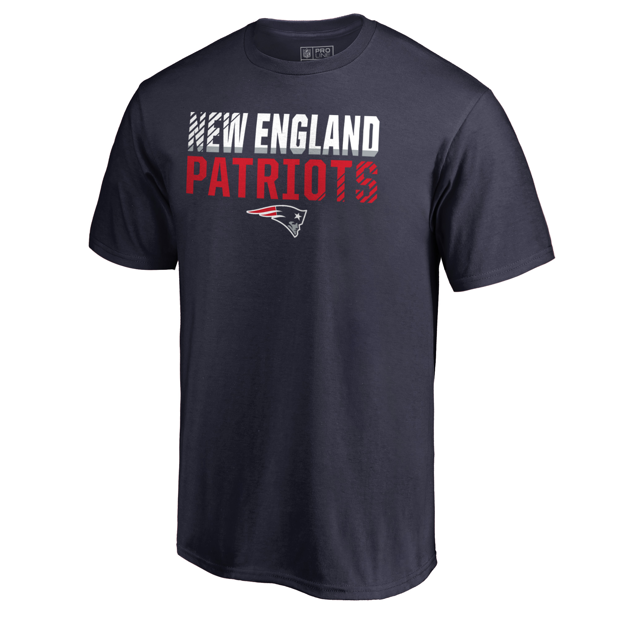 Men's Navy New England Patriots Iconic Collection Fade Out T-Shirt